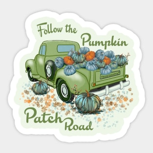 Pumpkin Patch Road Sticker